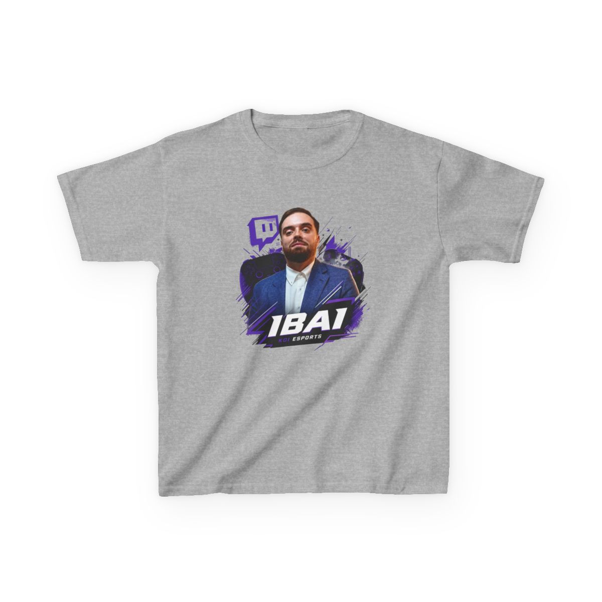 Ibai " in bold modern sans-serif at the bottom. " Unisex Kids Tee - alternate angle 3, merchandise