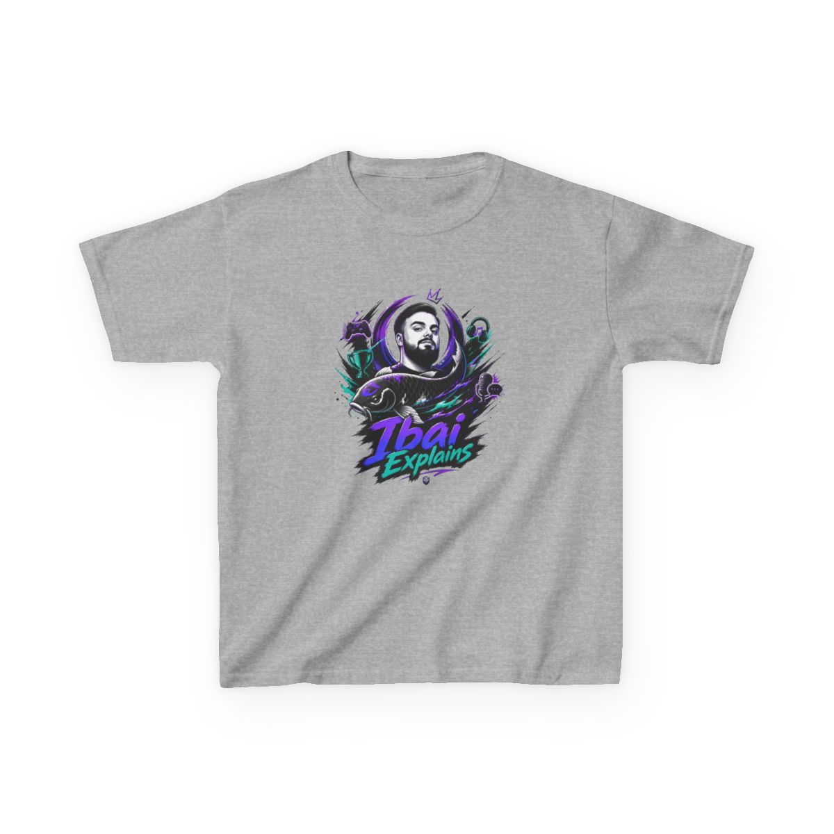 Ibai "Ibai Explains" Unisex Kids Tee - alternate angle 2, merchandise