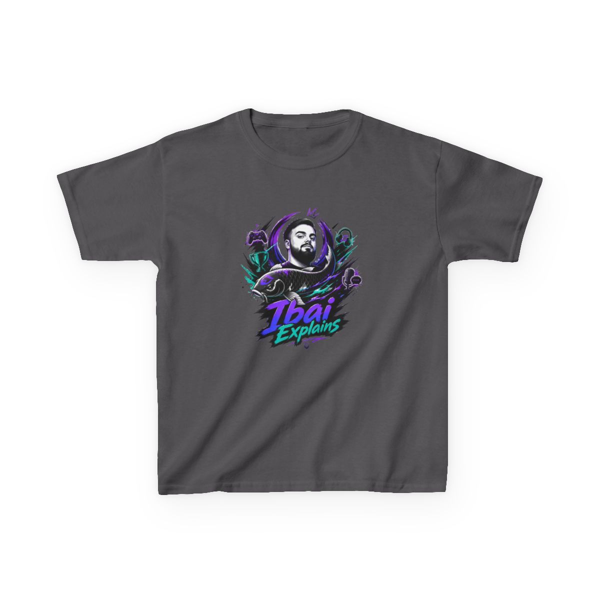 Ibai "Ibai Explains" Unisex Kids Tee - alternate angle 3, merchandise